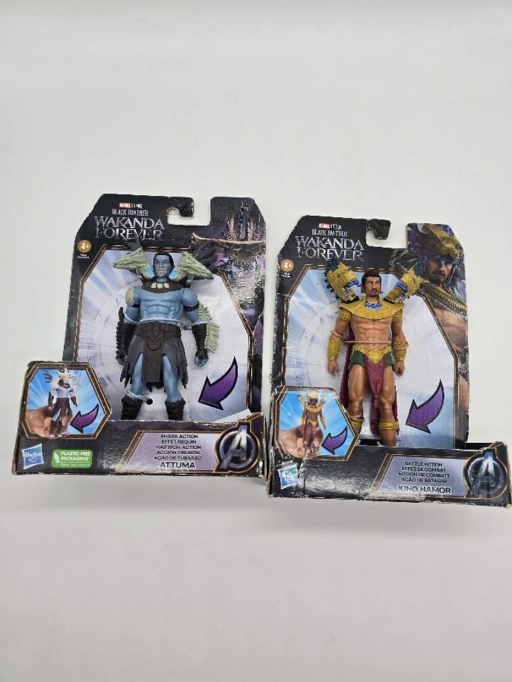 Marvel Black Panther Wakanda Forever Attuma & King Namor Figures Hasbro Lot